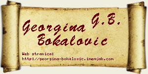 Georgina Bokalović vizit kartica